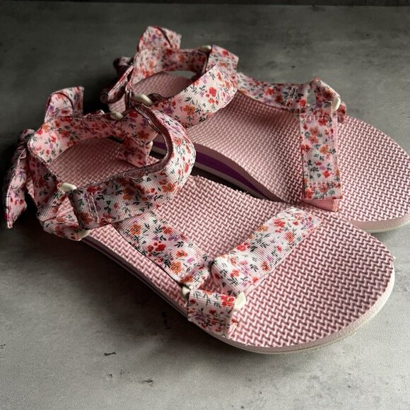 Time And Tru Cushion Sole Women’s Floral Strappy Slip On  Sandals Size 7 - Picture 11 of 15